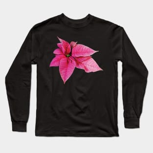 One Pink Poinsettia Long Sleeve T-Shirt